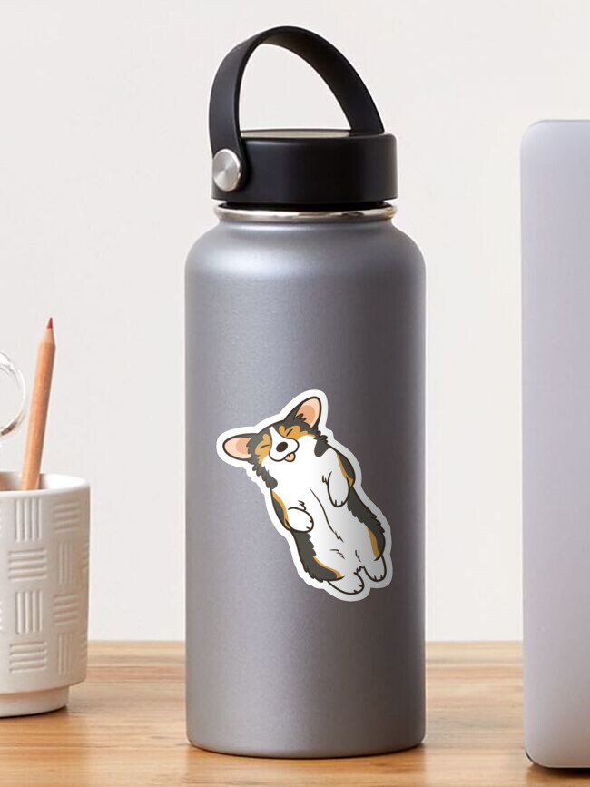 Thumbnail 1 of 3, Sticker, Sleeping Corgi designed and sold by pawlove.