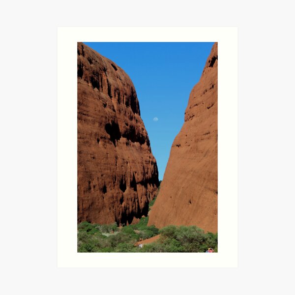 Kata Tjuta walk...and moon Art Print