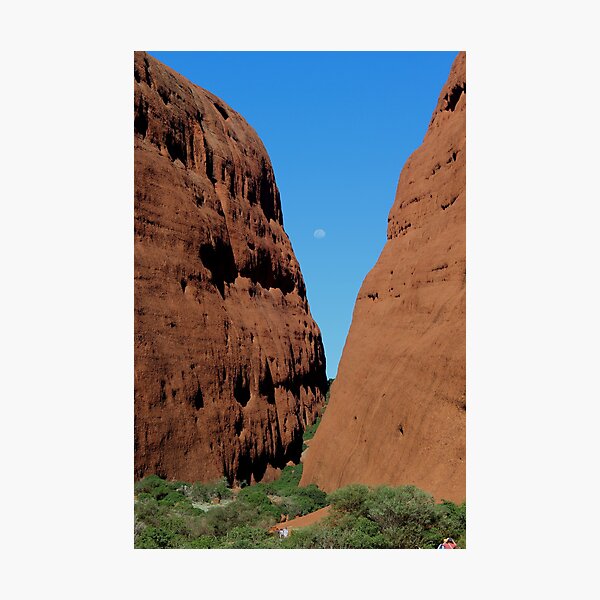 Kata Tjuta walk...and moon Photographic Print