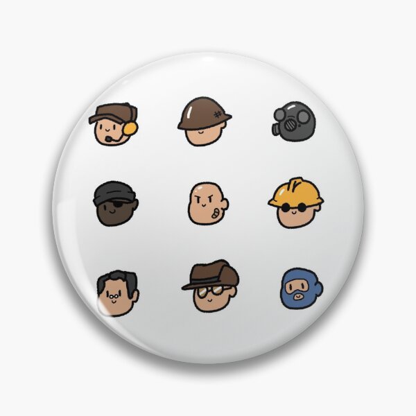 Item preview, Team Fortress 2 Merc Heads (BLU) designed and sold by freshasketch.