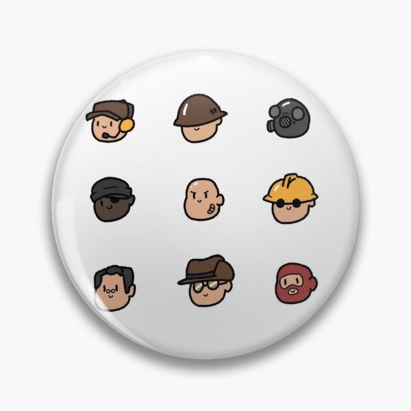 Item preview, Team Fortress 2 Merc Heads (RED) designed and sold by freshasketch.