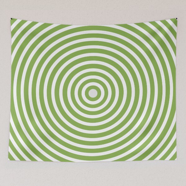 Item preview, Vibrant Green & White Circle Spiral Pattern designed and sold by ontenno-designs.