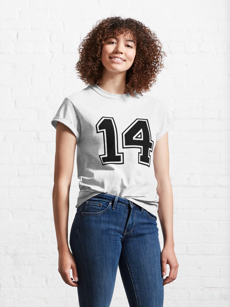 Soccer Player Jersey Number 14 Fourteen Graphic T-Shirt T-Shirt