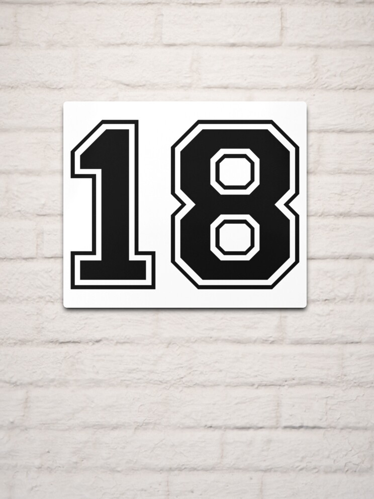 18 Number Eighteen | Metal Print