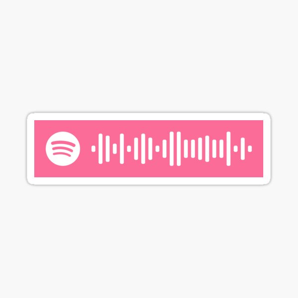 7 Rings By Ariana Grande Spotify Code Sticker By Designingnvibin Redbubble - imagine roblox id code ariana grande