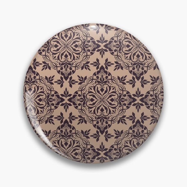 Item preview, Light Brown seamless floral elemental pattern design designed and sold by LynksArts.