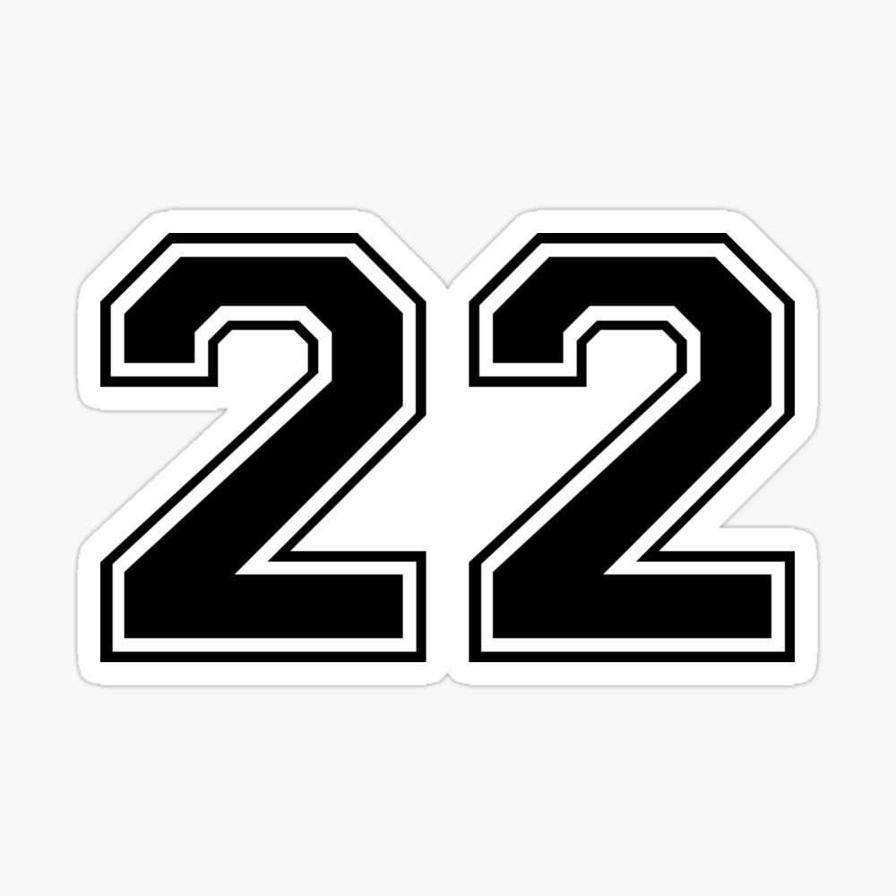 22 Number Twenty-Two  Poster for Sale by DevineDesignz