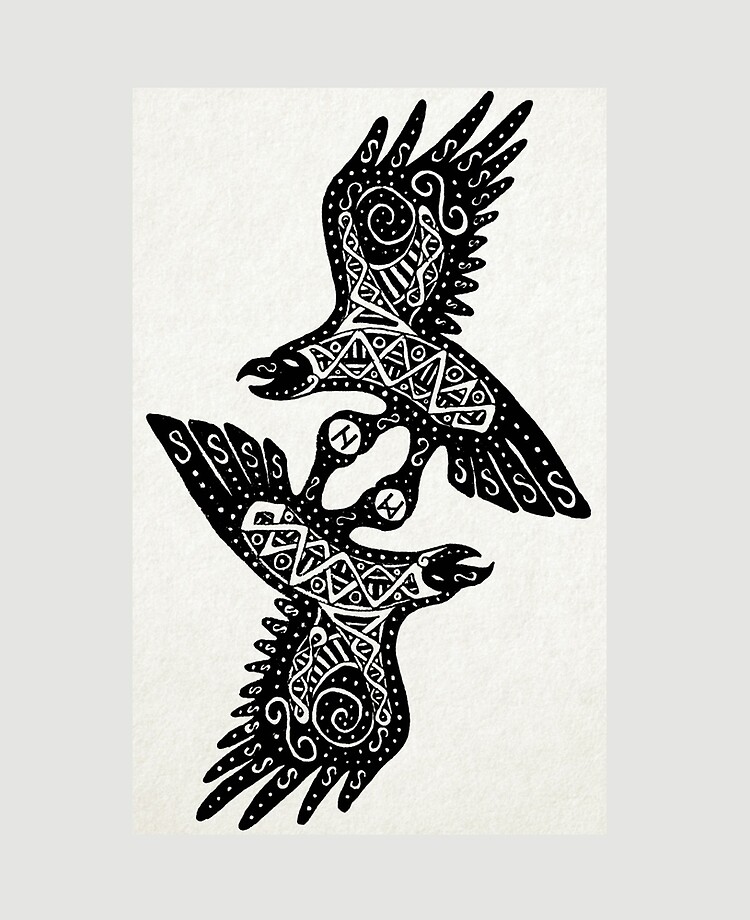160 Hugin and Munin ideas  raven tattoo viking tattoos norse tattoo