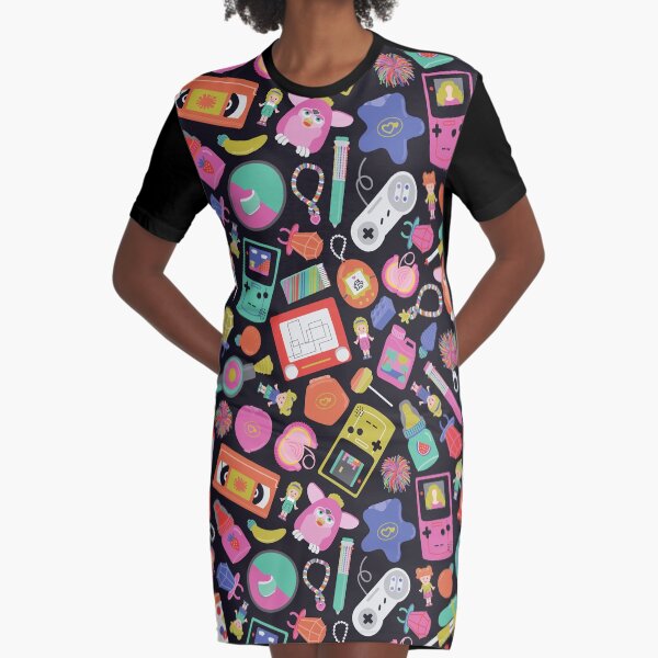 90s Kid Graphic T-Shirt Dress