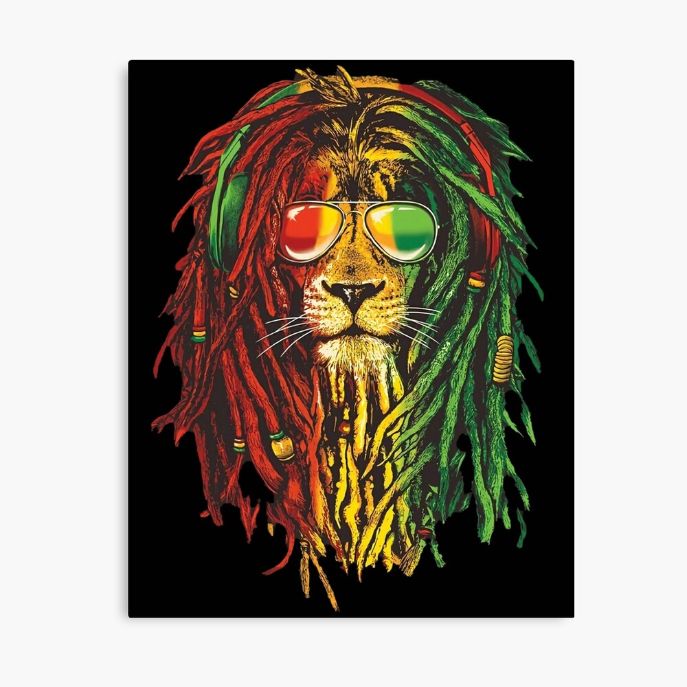 Bob Marley 33 420 Buffalo Soldier Purple Portrait with Lion