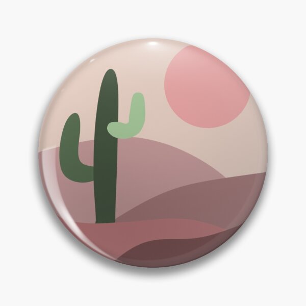 Item preview, Pink desert with cactus  designed and sold by Leshlie Guzmán.