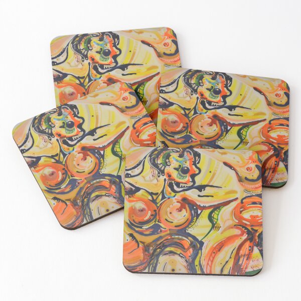 Item preview, Nudity as freedom abstract painting caricature shapes designed and sold by D4li98.