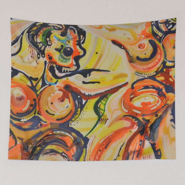 Item preview, Nudity as freedom abstract painting caricature shapes designed and sold by D4li98.