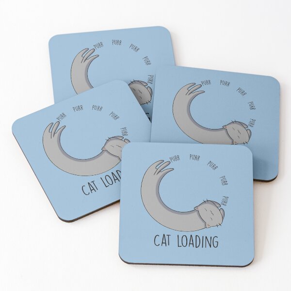 Item preview, Buffer Cat, Loading Infinite Purrs ( baby blue ) designed and sold by Think-Kitten.