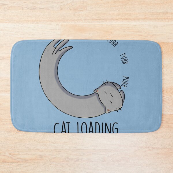 Item preview, Buffer Cat, Loading Infinite Purrs ( baby blue ) designed and sold by Think-Kitten.