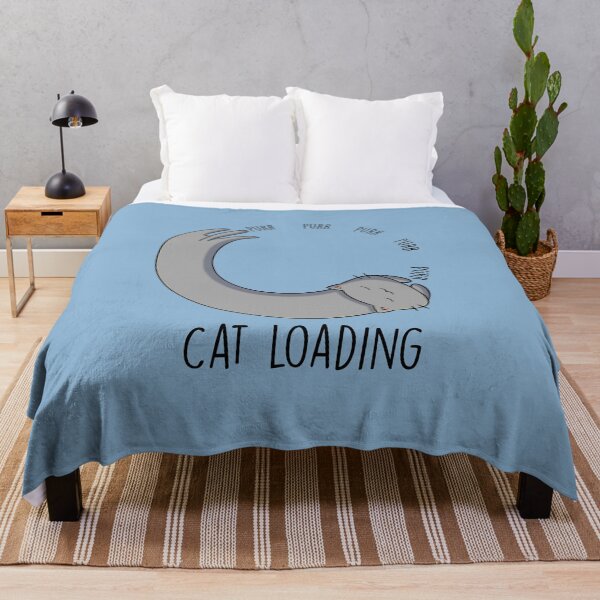 Item preview, Buffer Cat, Loading Infinite Purrs ( baby blue ) designed and sold by Think-Kitten.