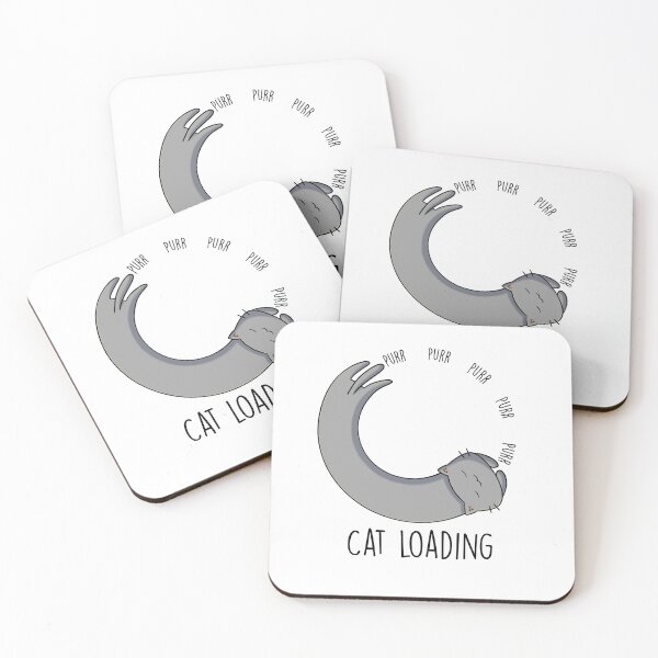 Item preview, Buffer Cat, Loading Infinite Purrs ( white ) designed and sold by Think-Kitten.