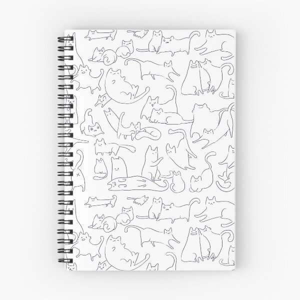 Item preview, Cat Pattern Print (No Colour) designed and sold by little  ochre.