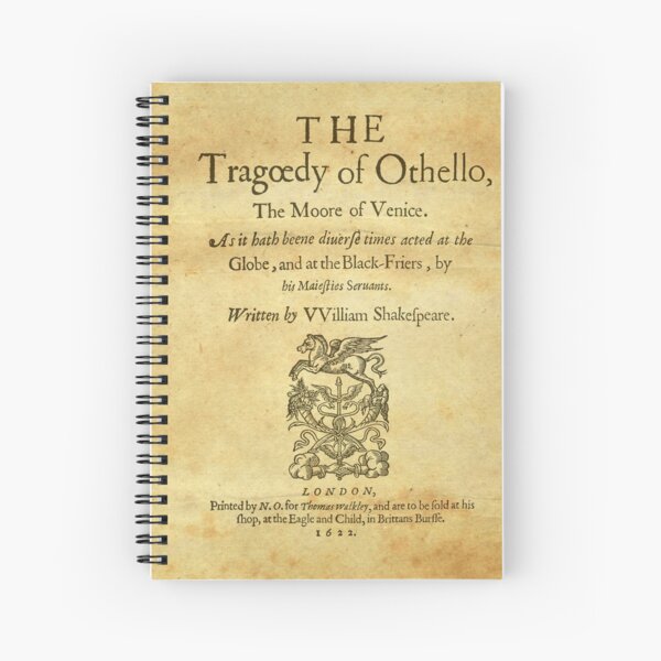 Shakespeare, Othello 1622 Cuaderno de espiral