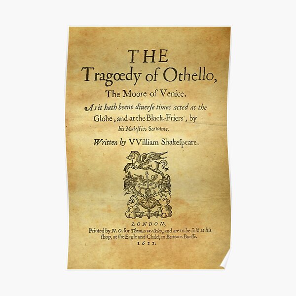 Shakespeare, Othello 1622 Póster
