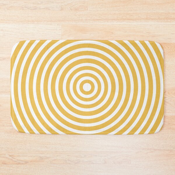 Item preview, Mustard Yellow & White Circle Spiral Pattern designed and sold by ontenno-designs.