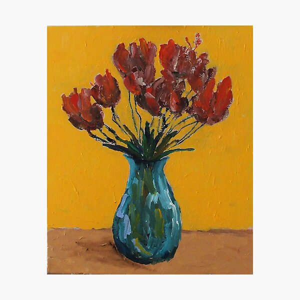 vase and flowers Photographic Print