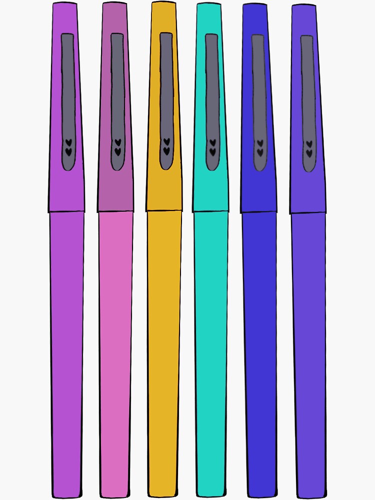 Flair Pens - Teach the Rainbow Sticker for Sale by schoolpsychlife