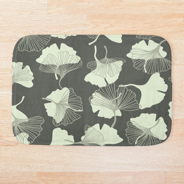 Aperçu de l'œuvre Feuilles de ginkgo biloba sur fond vert créée et vendue par JupiterCyclops.