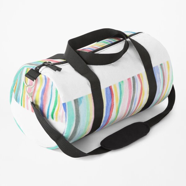 Vertical Pastel Stripes Duffle Bag