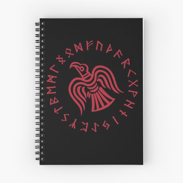 Item preview, Norse Raven Elder Futhark Viking Runes Red designed and sold by BluePagan.