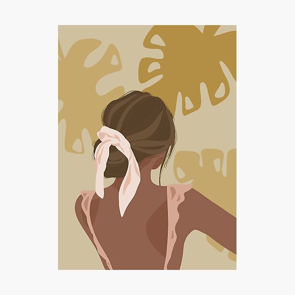 Latte & Blush Portrait Photographic Print