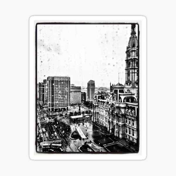 Rainy Day in Philadelphia Sticker