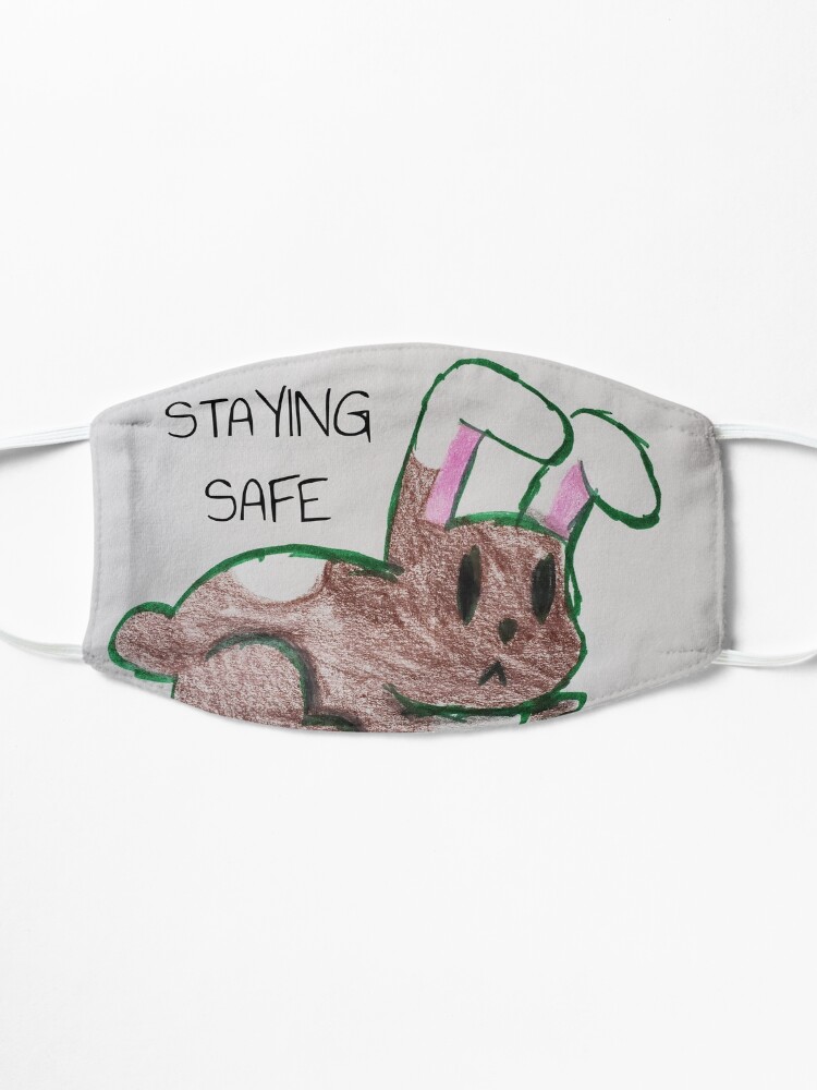 Thumbnail 3 of 5, Mask, Bunny - Staying Safe, Youth, Kids, Boys, Girls designed and sold by shirtcrafts.