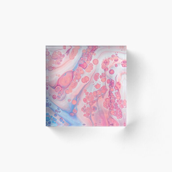 Textures and patterns - Violet and pink live cells multiplying Acrylic Block