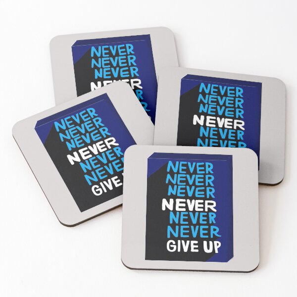 Item preview, never give up designed and sold by THE AMERICAN TEEVANGELIST.