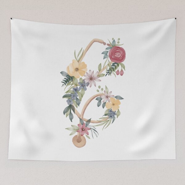 Item preview, Stethoscope with florals designed and sold by Harpley Design Studio.