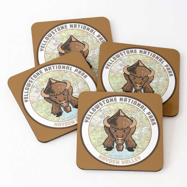Item preview, Map Design - Yellowstone Hayden Valley Bison designed and sold by Willz Designz.