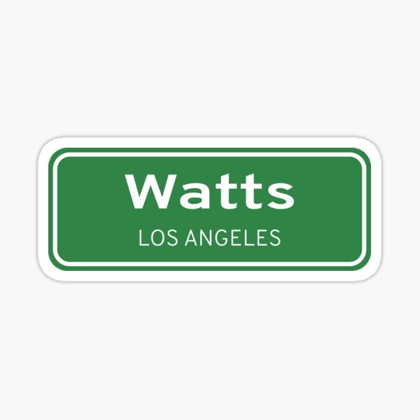 Watts Los Angeles California Street Sign Sticker