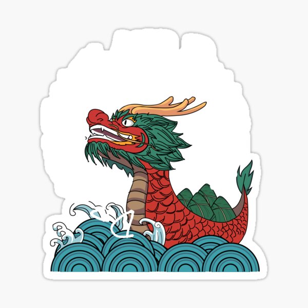 Dragon boats and Dumpling Sticker