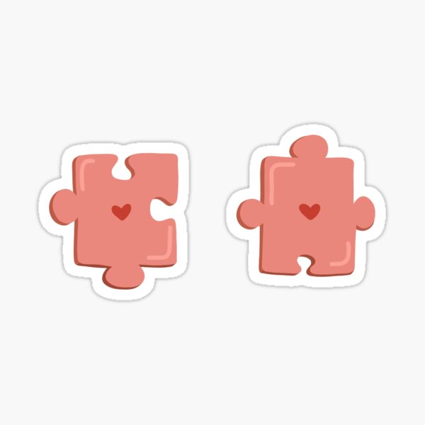 Matching Puzzle Pieces Sticker