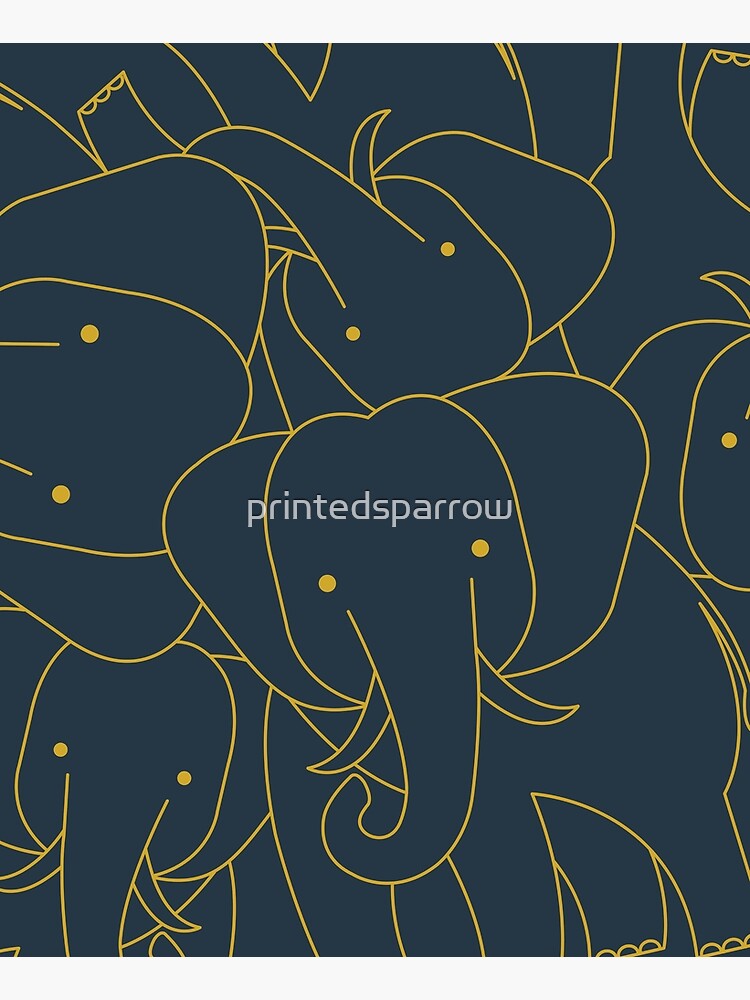 Minimalist Elephant by printedsparrow
