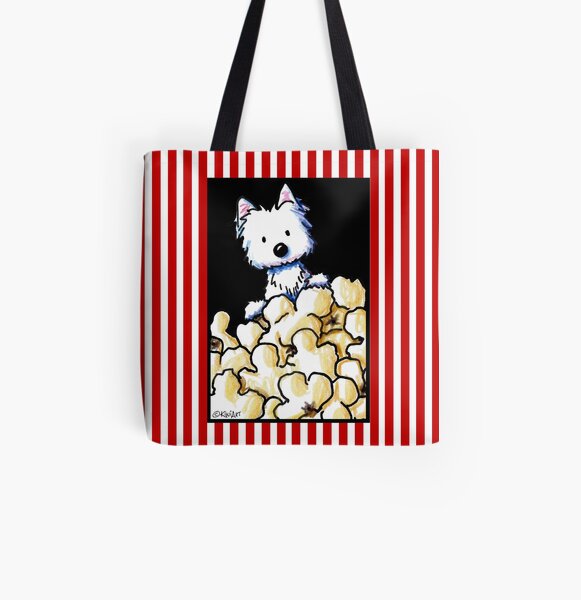 Westie Popcorn Lover All Over Print Tote Bag