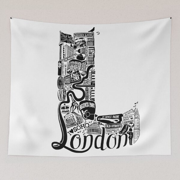 Item preview, London Letter L (big) famous places, landmarks and buildings in london england uk designed and sold by emcazalet.