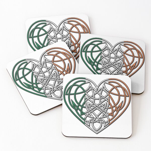 Item preview, Irish Flag Celtic Knot Heart designed and sold by Susan Segal.