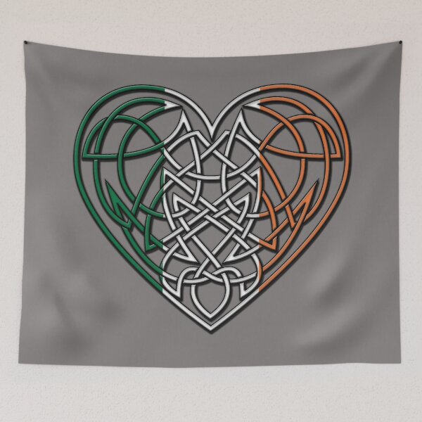 Item preview, Irish Flag Celtic Knot Heart designed and sold by Susan Segal.