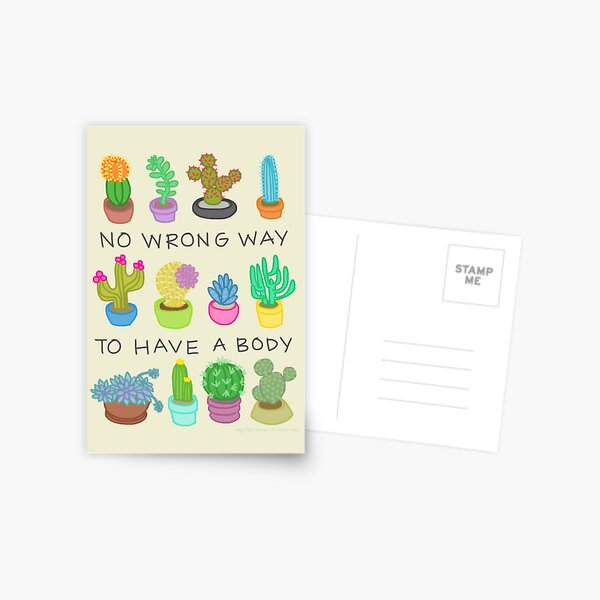 No Wrong Way to Have a Body Postcard