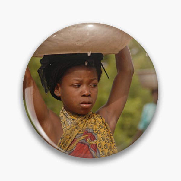 Item preview, Young African Girl Carrying Water, Portrait designed and sold by worldways.
