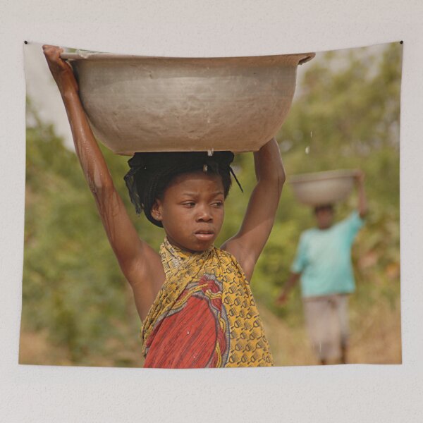 Item preview, Young African Girl Carrying Water, Portrait designed and sold by worldways.