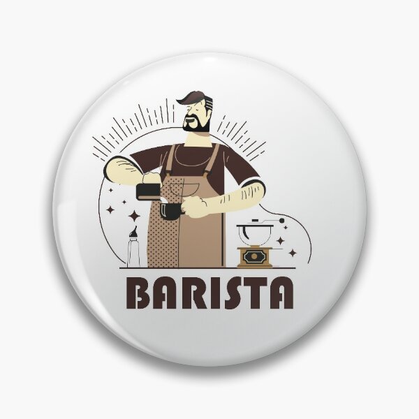 Item preview, Barista mixing coffee white background designed and sold by coffeeapparel.