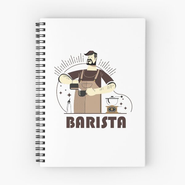 Item preview, Barista mixing coffee white background designed and sold by coffeeapparel.
